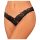 Obsessive Donna Dream - čipkaste odprte tangice (črne) - M/L