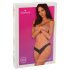 Obsessive Donna Dream - čipkaste odprte tangice (črne) - M/L