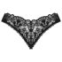Obsessive Donna Dream - čipkaste odprte tangice (črne) - M/L