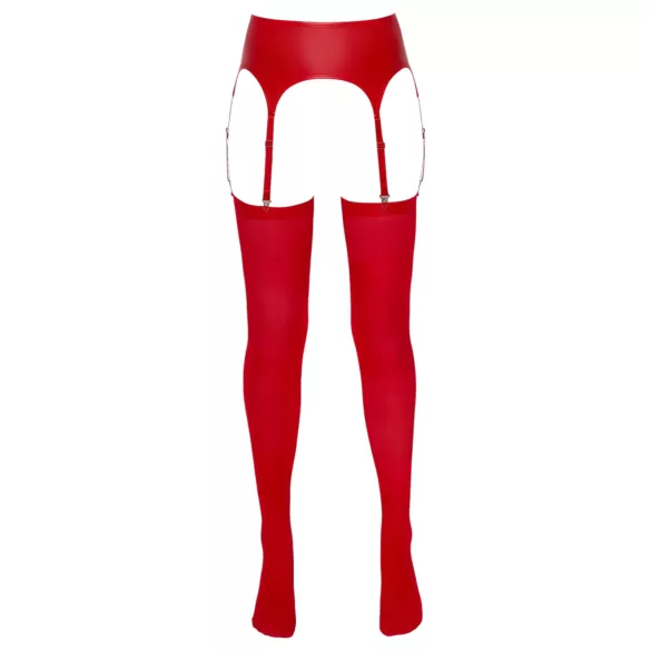 NO:XQSE - komplet s podvezico - sijoč - rdeča - L/XL