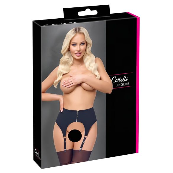 Cottelli - matiran pas za nogavice (črna)