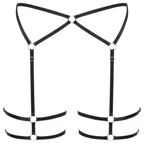 Cottelli - tangice z tanke mrežice - črna - L/XL