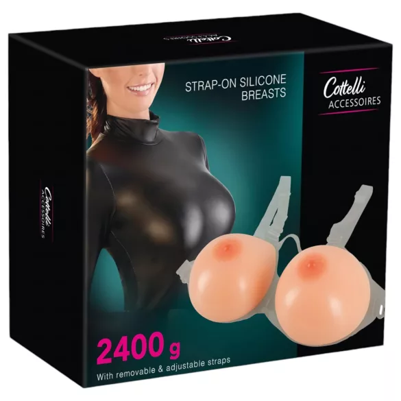 Cottelli - silikonske push-up prsi za pripenjanje - 2x1200g