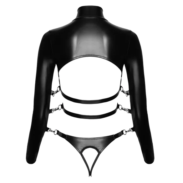Bad Kitty - odprti prsni bondage set (črna)