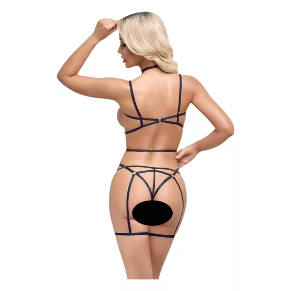 Cottelli - okrasni body pas in tanga - črna - S-L