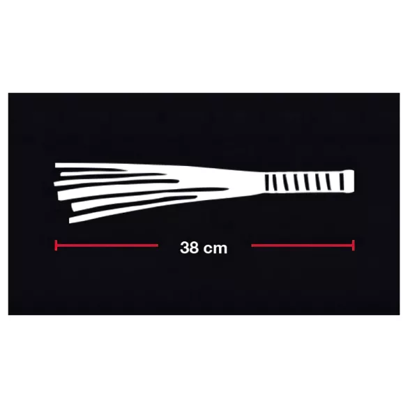 Bad Kitty - bič iz umetnega velurja - rdeč