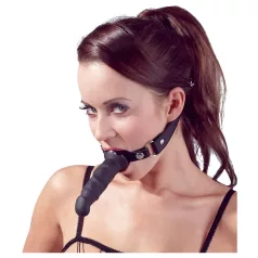 Fetish - gag z dildo nastavkom - črna
