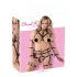 Bad Kitty - set črnega bondage nedrčka in oprsnega traku - L/XL