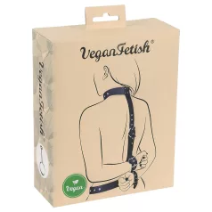 Vegan Fetish - komplet za vezanje rok na hrbtu - črna