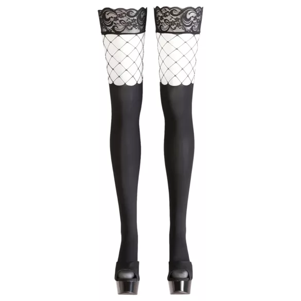 Cottelli - Samostoječe nogavice - čipka - M/L