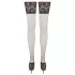 Cottelli Plus Size - 15cm čipkaste samostoječe nogavice (črne) - 8