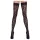 Cottelli Legwear - samostoječe nogavice - leopard vzorec - črne