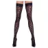 Cottelli Legwear - samostoječe nogavice - leopard vzorec - črne - 5