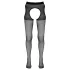 Cottelli - odprte (crotchless) hlačne nogavice (črne) - L/XL