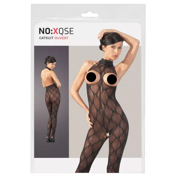 NO:XQSE - seksi čipkasti bodi z odprtimi prsmi