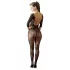 NO:XQSE - mrežasti catsuit - cvetlični vzorec - črna (S-L)