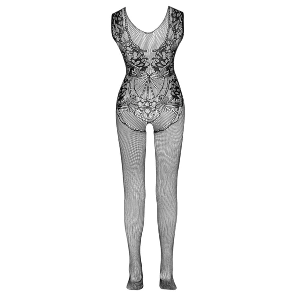 NO:XQSE - mrežasti catsuit brez rokavov - odprt - črna - S-L