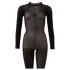 Cottelli - prozoren catsuit z odprtim mednožjem (črn) - S/M
