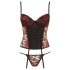 Cottelli - Rdeči steznik in tangice z vrtnicami - 85C/L