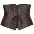 Cottelli Plus Size - črn satenasti steznik