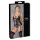 Cottelli Bondage - sijajni dvigovalec prsi s lisicami (črn) - XL
