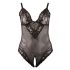 Cottelli Plus Size - čipkasti body (črn) - XXXL
