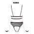 Cottelli Bondage - Odprt body z verigami (črna) - XL