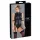 Cottelli Bondage - erotični body brez rokavov - sijoč - z lisicami za roke - črn - XL