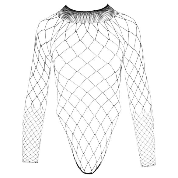 NO:XQSE - črn mrežast body z dolgimi rokavi (S-L)