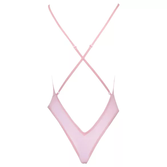 Kissable - body s cvetličnim vezenjem - roza