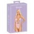 Kissable - body s cvetličnim vezenjem - roza - L/XL