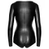 Noir - bleščeči bodi z dolgimi rokavi - črna - L