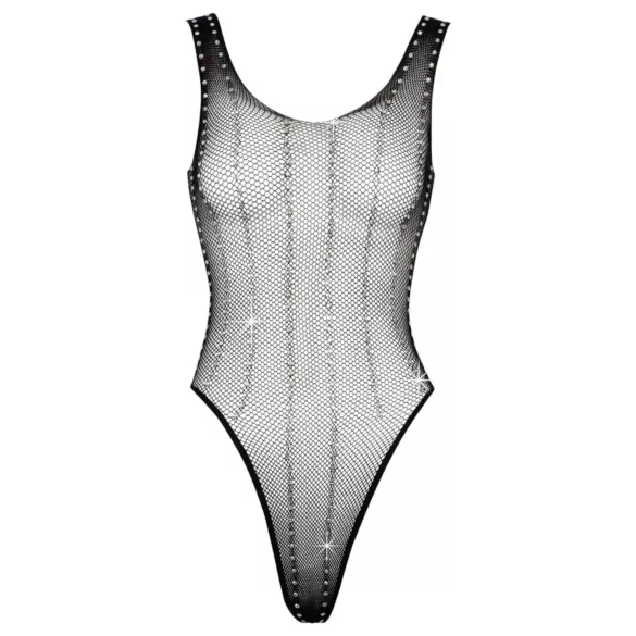 Cottelli - mrežasti body s kristali - črna - S-L
