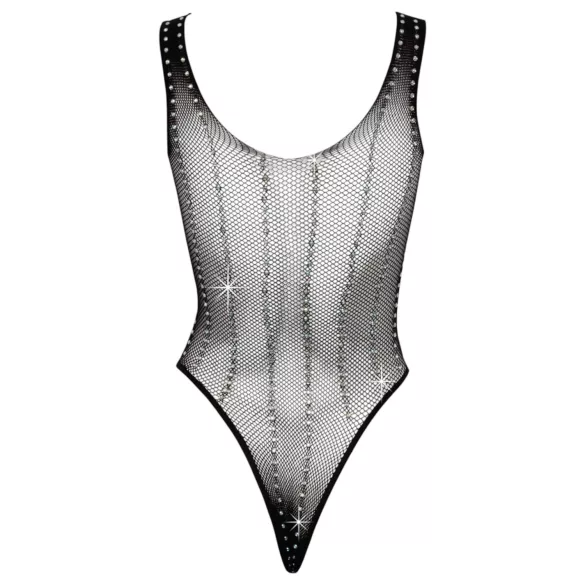 Cottelli - mrežasti body s kristali - črna - S-L
