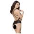 Obsessive 860-TED-1 - ultra seksi čipkasti body (črn) - L/XL
