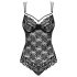 Obsessive 860-TED-1 - ultra seksi čipkasti body (črn) - L/XL