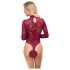 Cottelli - prosojna čipkasta body obleka (rdeča) - L