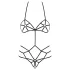 Obsessive - žensko body s trakovi - črna - S/M