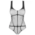 Obsessive - mrežasti prozoren odprt body - črna - S-L