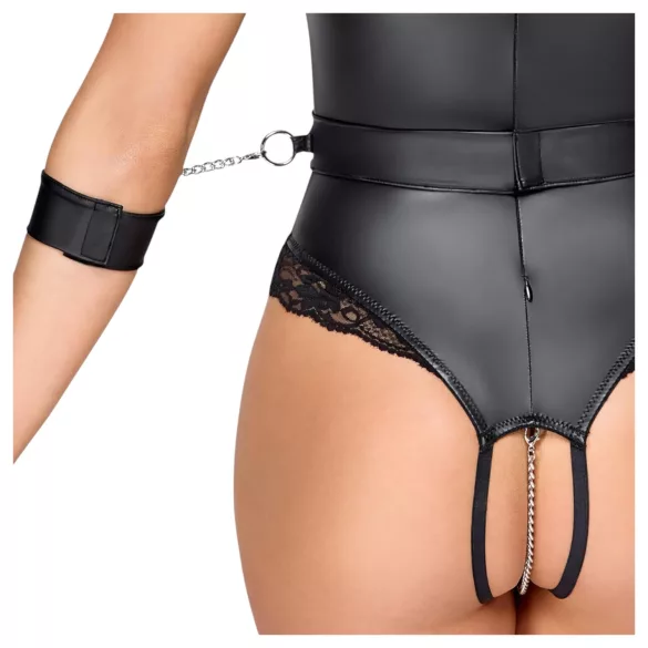 Cottelli Bondage - odprto bodi za prsi - črna - M