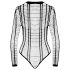 Cottelli - črtasto odprto body (črna) - S-L