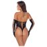 Cottelli - Body z rokavicami (črna) - S-L