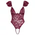 Cottelli - čipkast body z biseri (rdeč) - L