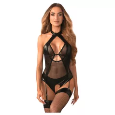   Obsessive - body za ženske - prozoren sijoč videz - črna - L/XL