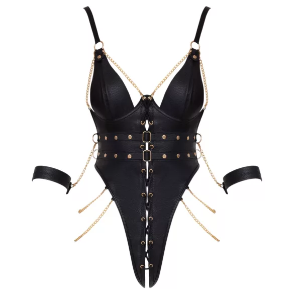 Cottelli - verižni bondage body (črn)