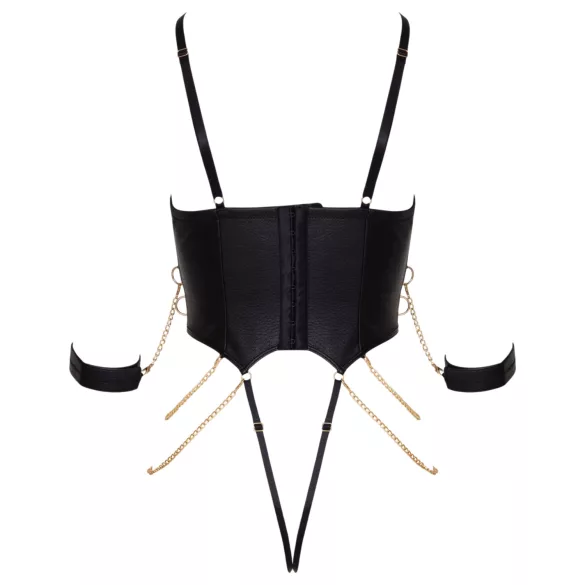 Cottelli - verižni bondage body (črn)