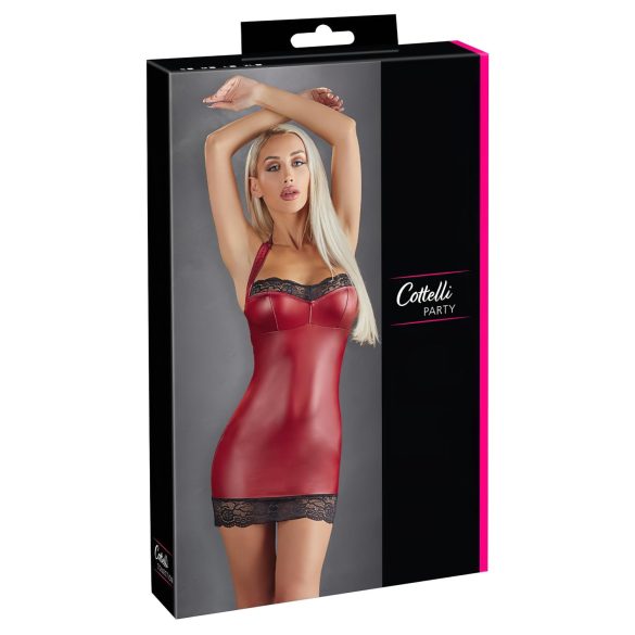 Cottelli - svetleča mini obleka (rdeča) - XL