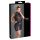 Cottelli Plus Size - bleščeča šifonska obleka (črna) - 2XL