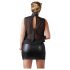 Cottelli Plus Size - bleščeča šifonska obleka (črna) - 2XL