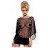 Obsessive Punker - prozorna mini obleka in tangice (črna) - L/XL